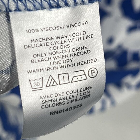 Loft Blue Floral Maxi Dress Resort Wear Tropical Sz 10 Vacation - Picture 5 of 5